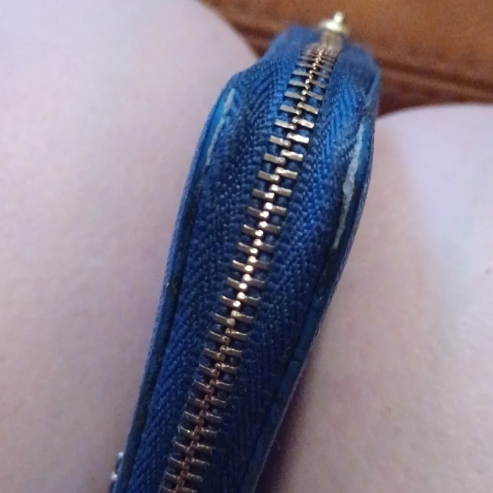 > Tory Burch Blue Wallet with Logo